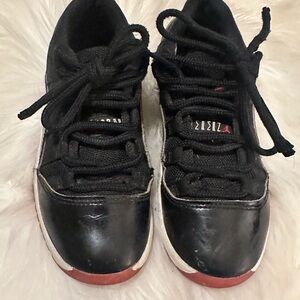 Jordan Kids Black and Red Sneakers